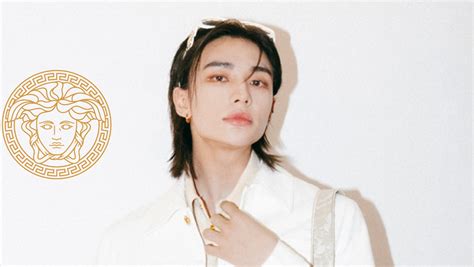 versace ambassador|hwang hyunjin suit.